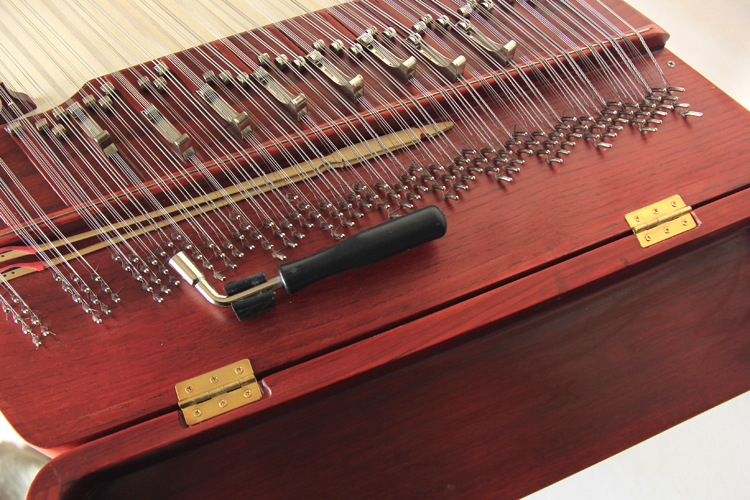 红木402扬琴乐器 厂家销售红花梨木贴花贴雕杨琴 洋琴乐器